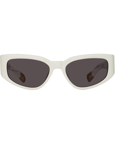 Linda Farrow Gala Cat Eye Sunglasses - Grey