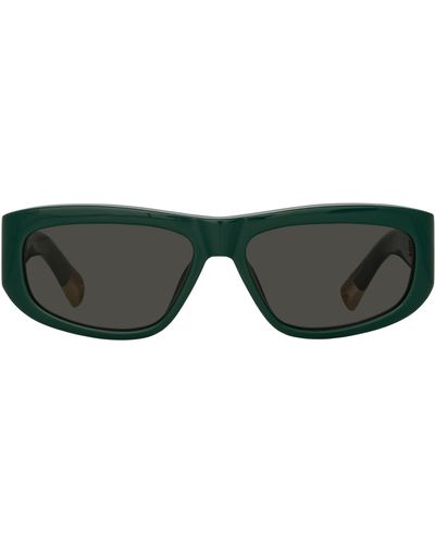 Linda Farrow Pilota D-frame Sunglasses - Green