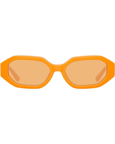 The Attico Irene Angular Sunglasses - Orange