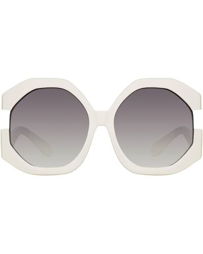 Linda Farrow Bardot Oversized Sunglasses - Brown