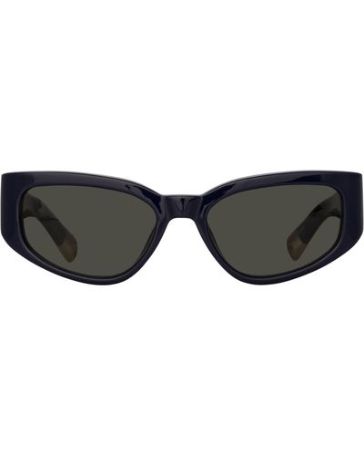 Linda Farrow Gala Cat Eye Sunglasses - Black