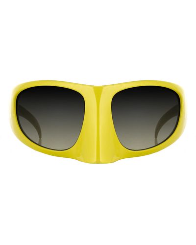 Linda Farrow The Mask Sunglasses - Yellow