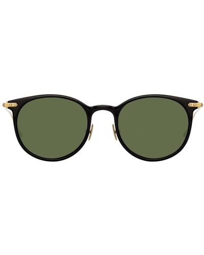 Linda Farrow Linear Childs A C10 D-frame Sunglasses - Green