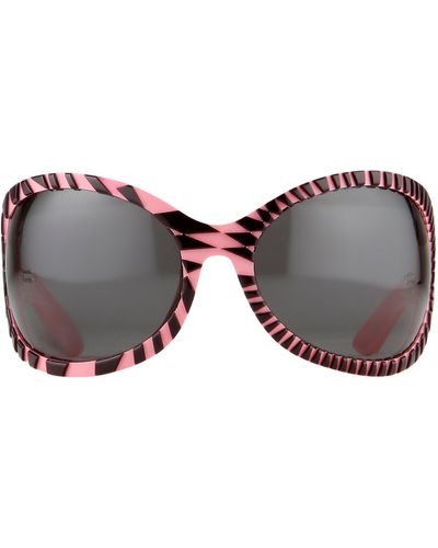 Jeremy Scott Wrap Sunglasses - Brown