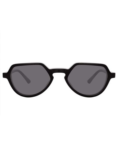 Linda Farrow Dries Van Noten 183 C1 Angular Sunglasses - Black