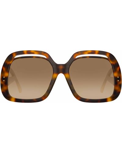 Linda Farrow Renata Oversized Sunglasses - Multicolor