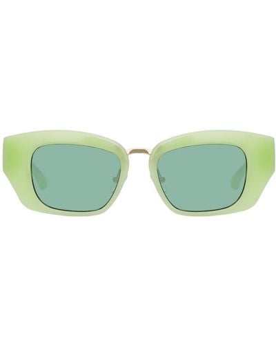 Dries Van Noten 202 Round Sunglasses - Green