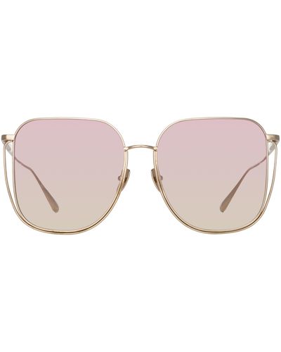 Linda Farrow Camry Oversized Sunglasses - Pink