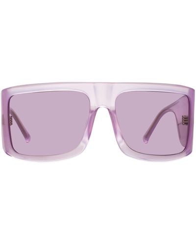 Linda Farrow The Attico Andre Oversized Sunglasses - Purple