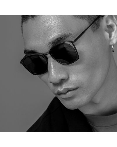 Linda farrow store black sunglasses