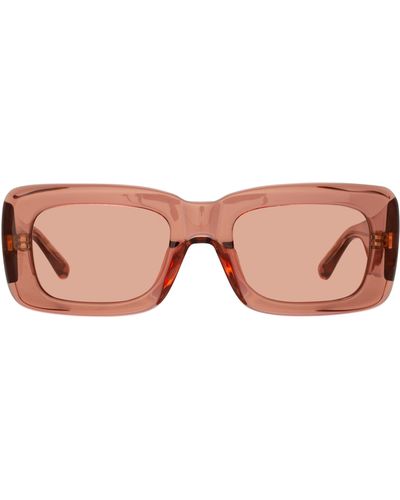 The Attico Marfa Rectangular Sunglasses - Pink
