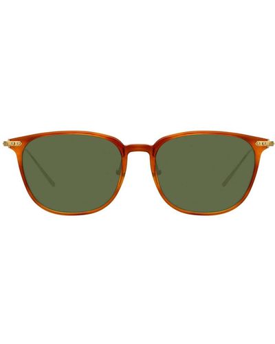 Linda Farrow Linear Wright A C11 Rectangular Sunglasses - Multicolour