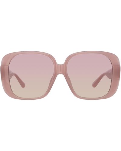 Linda Farrow Mima Oversized Sunglasses - Pink