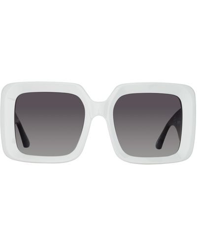 Linda Farrow Shelly Oversize Sunglasses - Grey