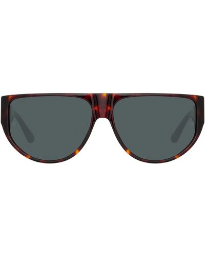 Linda Farrow Men's Elodie Flat Top Sunglasses - Multicolour