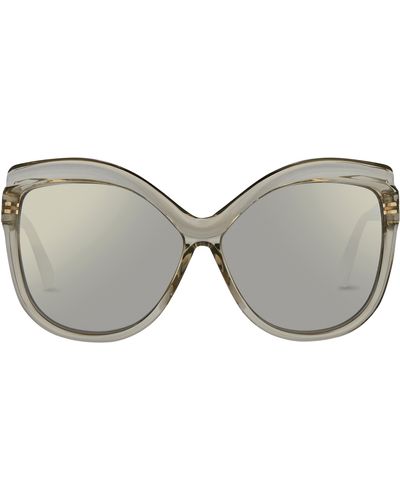 Linda Farrow 465 C11 Oversized Sunglasses - Gray