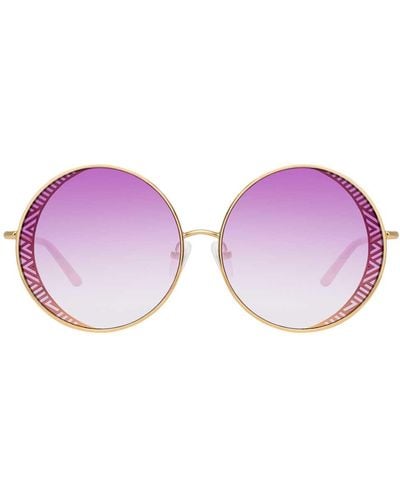Matthew Williamson Blossom C5 Round Sunglasses - Purple