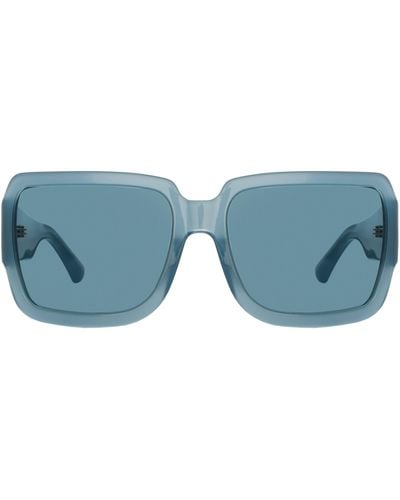 Linda Farrow Dries Van Noten Oversized Sunglasses - Blue