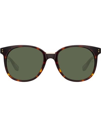 Linda Farrow Men's Palla D-frame Sunglasses - Brown