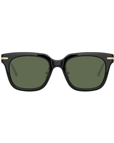 Linda Farrow Empire A D-frame Sunglasses - Green