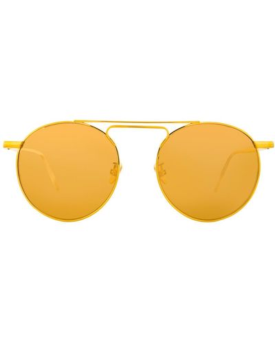 Linda Farrow 633 C1 Oval Sunglasses - Brown