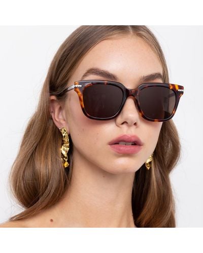 Linda Farrow Empire D-frame Sunglasses - Brown