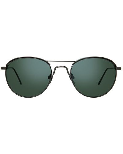 Linda Farrow 623 C8 Oval Sunglasses - Green