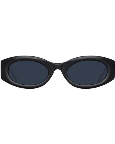 The Attico Berta Oval Sunglasses - Blue