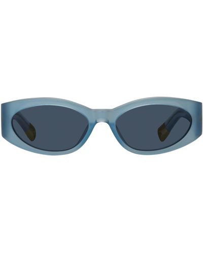 Linda Farrow Ovalo Oval Sunglasses - Blue