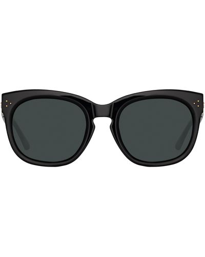 Linda Farrow Jenson D-frame Sunglasses - Black