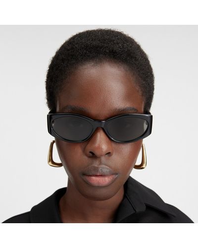 Linda Farrow Ovalo Oval Sunglasses - Black