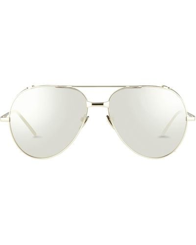 Linda Farrow 426 C2 Aviator Sunglasses - Metallic