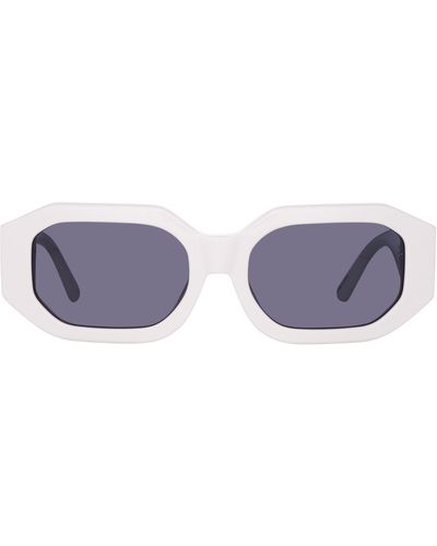 Linda Farrow Blake Angular Sunglasses - Purple