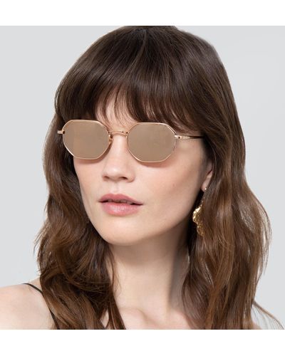 Linda Farrow Shaw Angular Sunglasses - Brown