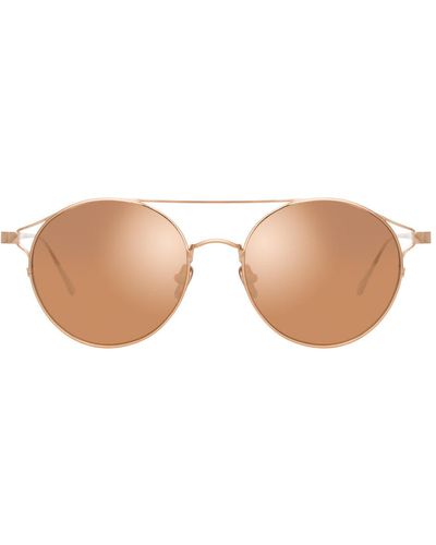 Linda Farrow Rayan C3 Oval Sunglasses - Multicolour