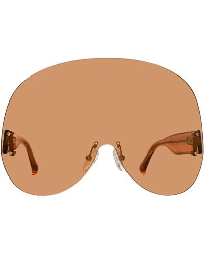 The Attico Karl Oversize Sunglasses - Natural