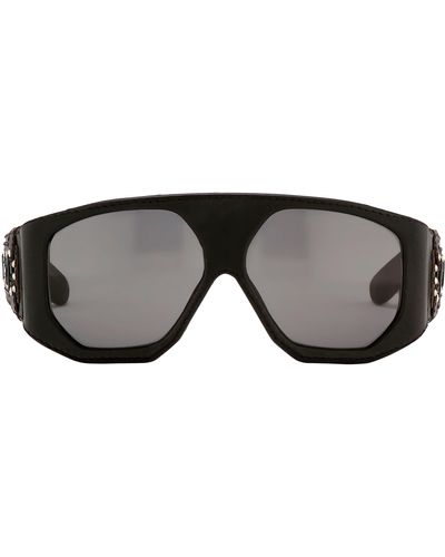 Jeremy Scott Leather Sunglasses - Gray