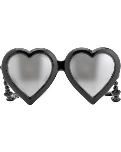 Jeremy Scott Heart Sunglasses - Black