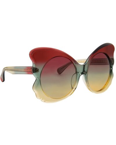 Linda Farrow Matthew Williamson 143 C11 Special Sunglasses - Red