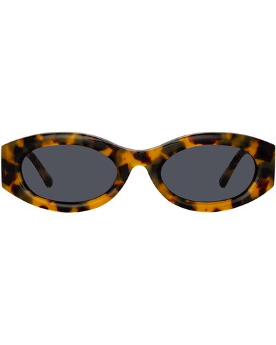 Linda Farrow The Attico Berta Oval Sunglasses - Brown