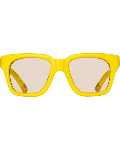 Linda Farrow Carino D-frame Sunglasses - Yellow