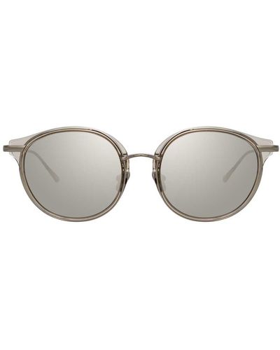 Linda Farrow Jackson C5 D-frame Sunglasses - Gray