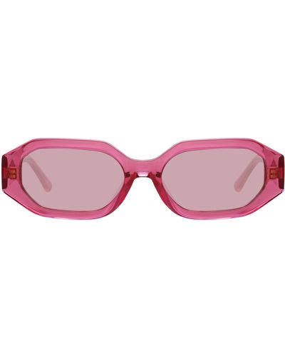 The Attico Irene Angular Sunglasses - Pink
