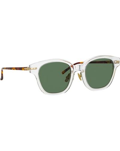 Linda Farrow Atkins A D-frame Sunglasses - Green