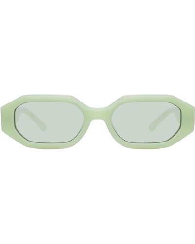 The Attico Irene Angular Sunglasses - Green