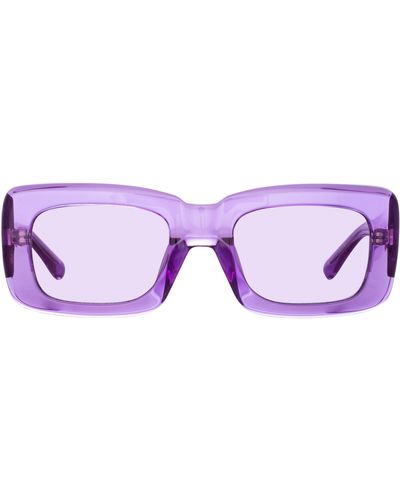 The Attico Marfa Rectangular Sunglasses - Purple