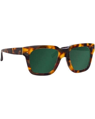 Linda Farrow The Max | D-frame Sunglasses - Green