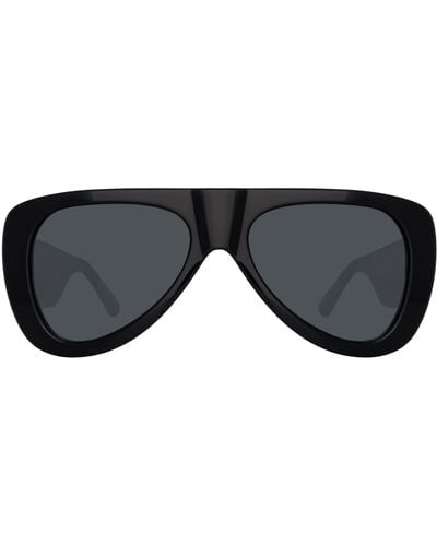 The Attico Edie Aviator Sunglasses - Black