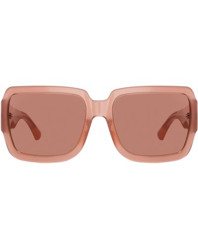 Linda Farrow Dries Van Noten Oversized Sunglasses - Pink
