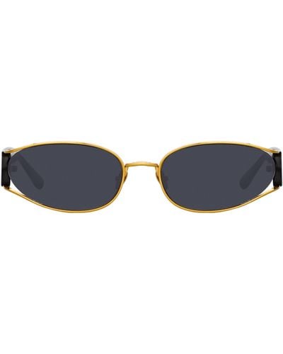 Linda Farrow Shelby Cat Eye Sunglasses - Blue